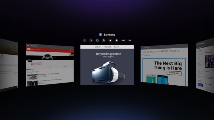 El navegador de realidad virtual de Samsung