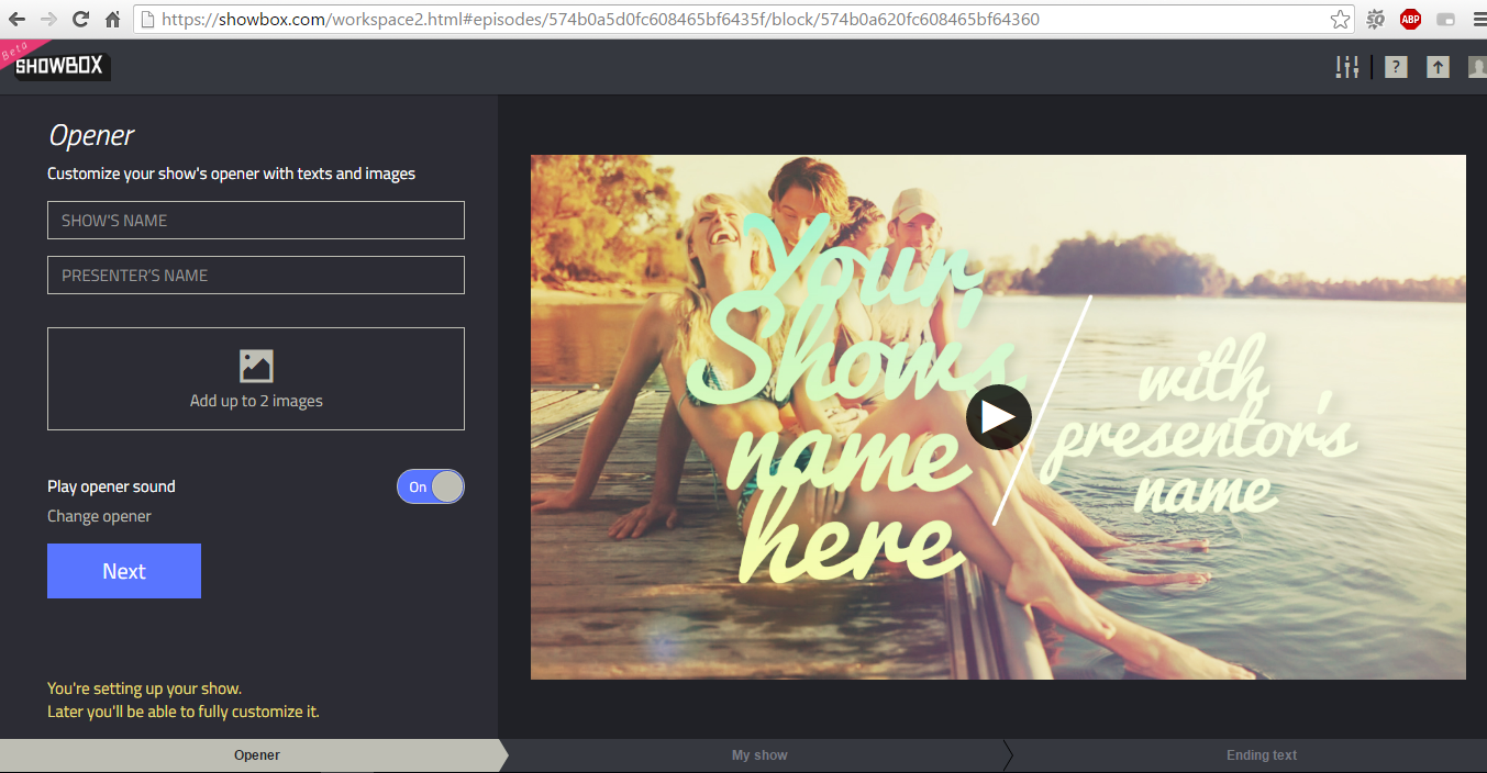 Cómo crear vídeos desde el navegador con Showbox